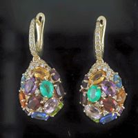 עגילי יהלומים - EDG-0123-M