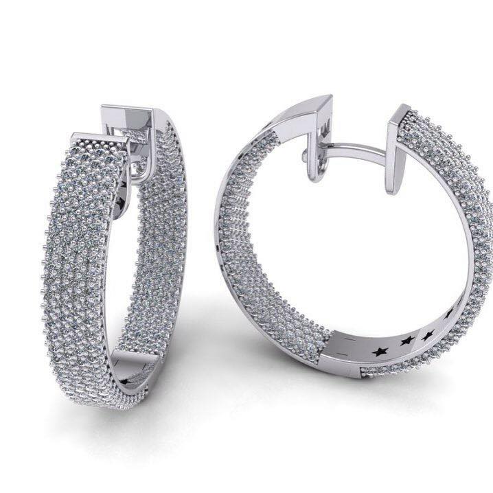 עגילי יהלומים - ED-34-M