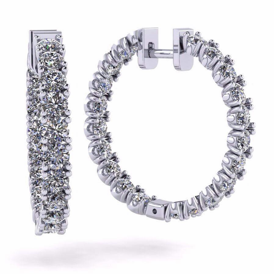 עגילי יהלומים - ED-733-M