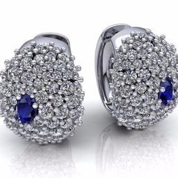 עגילי יהלומים - EDG-1457-M